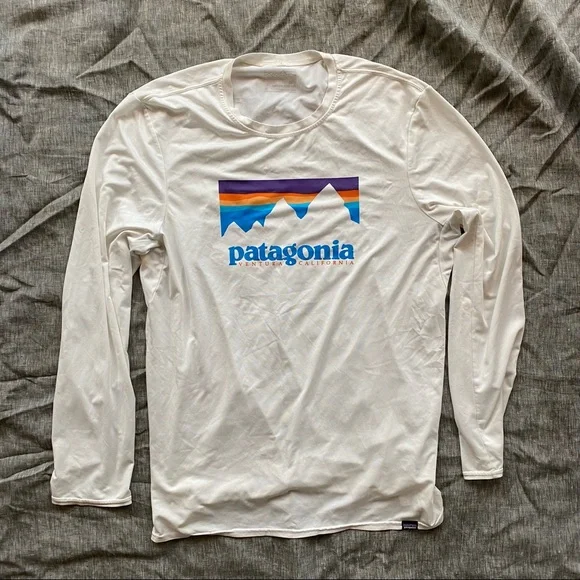 Patagonia Men’s M Capilene Long-sleeved Logo T-shirt - Picture 1 of 5